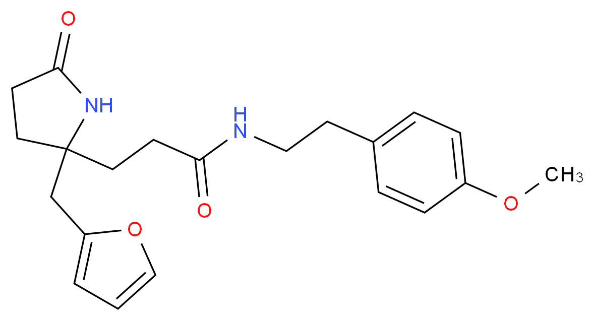3-[2-(2-furylmethyl)-5-oxo-2-pyrrolidinyl]-N-[2-(4-methoxyphenyl)ethyl]propanamide_Molecular_structure_CAS_)