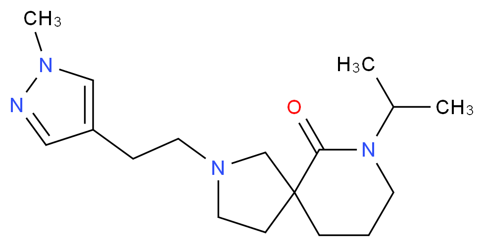 7-isopropyl-2-[2-(1-methyl-1H-pyrazol-4-yl)ethyl]-2,7-diazaspiro[4.5]decan-6-one_Molecular_structure_CAS_)