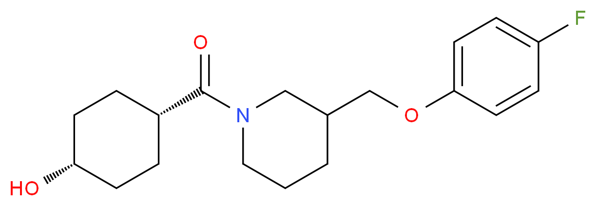 cis-4-({3-[(4-fluorophenoxy)methyl]-1-piperidinyl}carbonyl)cyclohexanol_Molecular_structure_CAS_)