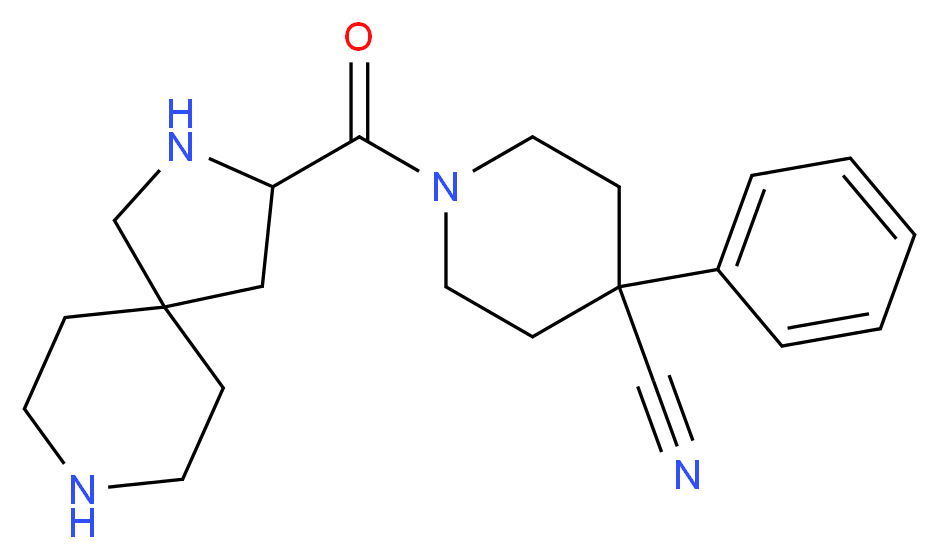 1-(2,8-diazaspiro[4.5]dec-3-ylcarbonyl)-4-phenyl-4-piperidinecarbonitrile_Molecular_structure_CAS_)