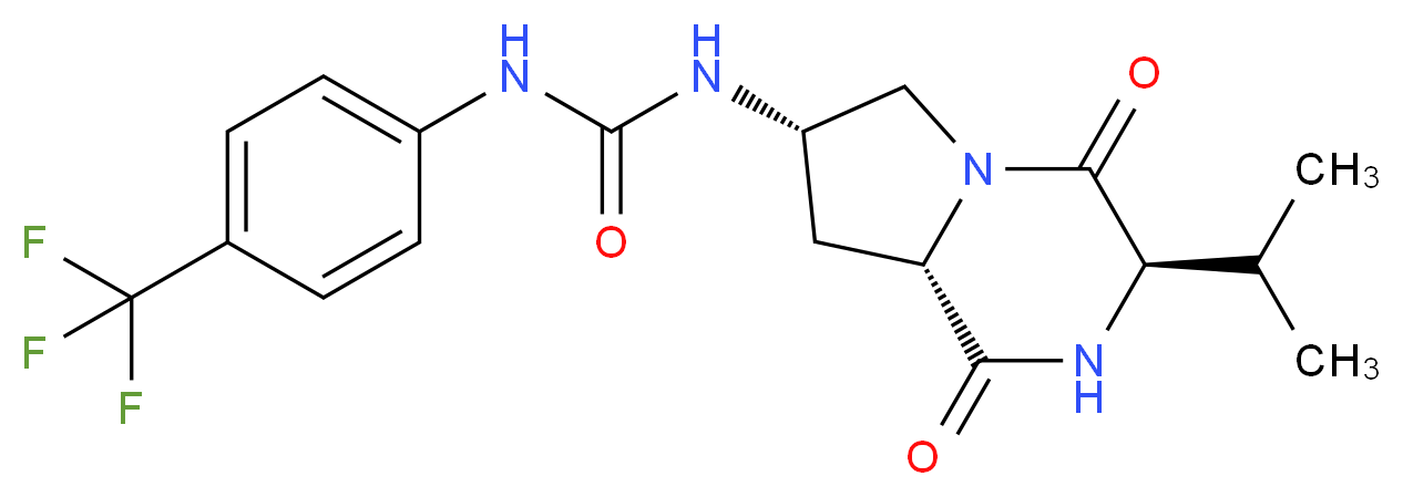 N-[(3R,7S,8aS)-3-isopropyl-1,4-dioxooctahydropyrrolo[1,2-a]pyrazin-7-yl]-N'-[4-(trifluoromethyl)phenyl]urea_Molecular_structure_CAS_)