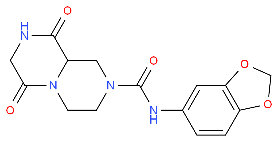 N-1,3-benzodioxol-5-yl-6,9-dioxooctahydro-2H-pyrazino[1,2-a]pyrazine-2-carboxamide_Molecular_structure_CAS_)