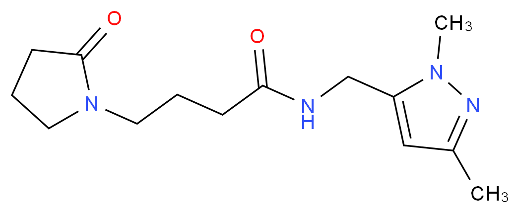 N-[(1,3-dimethyl-1H-pyrazol-5-yl)methyl]-4-(2-oxopyrrolidin-1-yl)butanamide_Molecular_structure_CAS_)