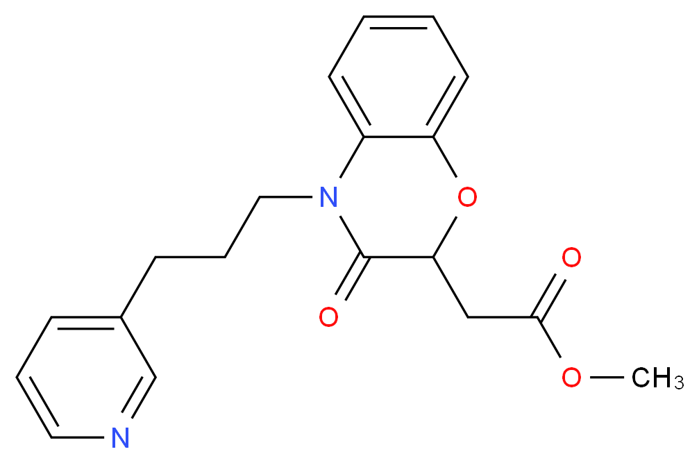 methyl [3-oxo-4-(3-pyridin-3-ylpropyl)-3,4-dihydro-2H-1,4-benzoxazin-2-yl]acetate_Molecular_structure_CAS_)