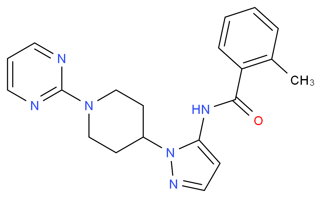 2-methyl-N-[1-(1-pyrimidin-2-ylpiperidin-4-yl)-1H-pyrazol-5-yl]benzamide_Molecular_structure_CAS_)