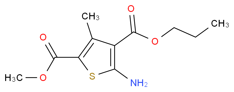 2-Methyl 4-propyl 5-amino-3-methylthiophene-2,4-dicarboxylate_Molecular_structure_CAS_)