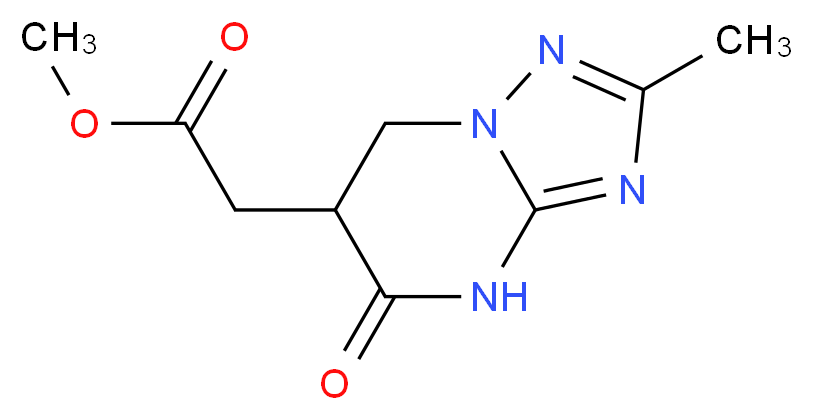 methyl 2-(2-methyl-5-oxo-4,5,6,7-tetrahydro-[1,2,4]triazolo[1,5-a]pyrimidin-6-yl)acetate_Molecular_structure_CAS_)