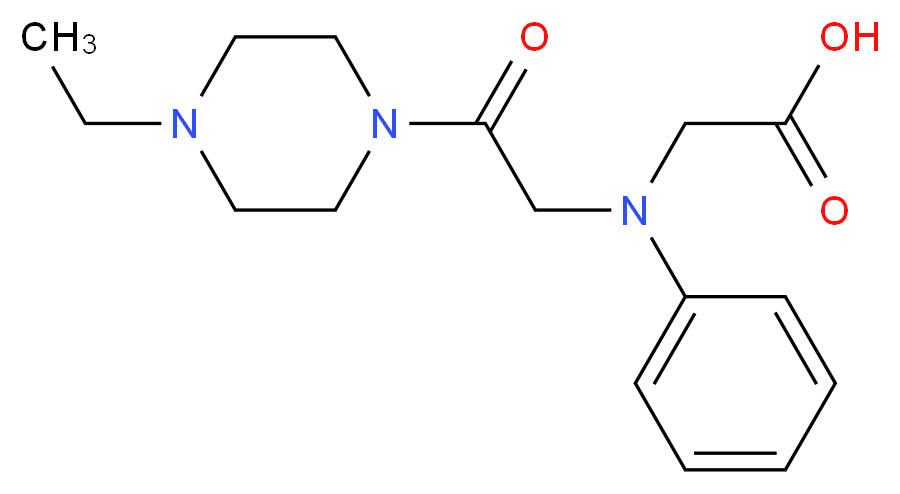 [[2-(4-Ethylpiperazin-1-yl)-2-oxoethyl](phenyl)-amino]acetic acid_Molecular_structure_CAS_)