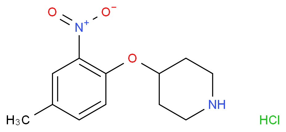 4-(4-Methyl-2-nitrophenoxy)piperidine hydrochloride_Molecular_structure_CAS_)