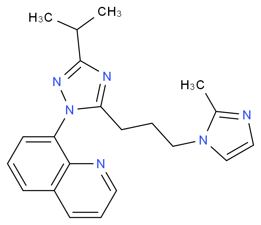 8-{3-isopropyl-5-[3-(2-methyl-1H-imidazol-1-yl)propyl]-1H-1,2,4-triazol-1-yl}quinoline_Molecular_structure_CAS_)