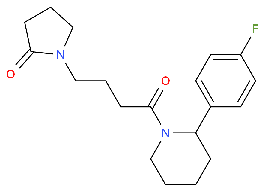 1-{4-[2-(4-fluorophenyl)-1-piperidinyl]-4-oxobutyl}-2-pyrrolidinone_Molecular_structure_CAS_)