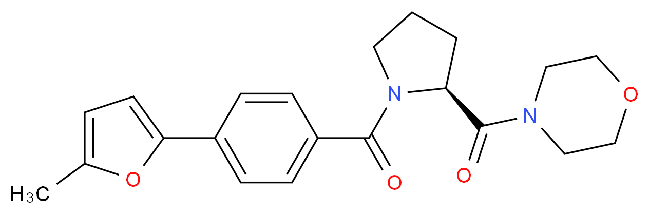 4-{1-[4-(5-methyl-2-furyl)benzoyl]-L-prolyl}morpholine_Molecular_structure_CAS_)