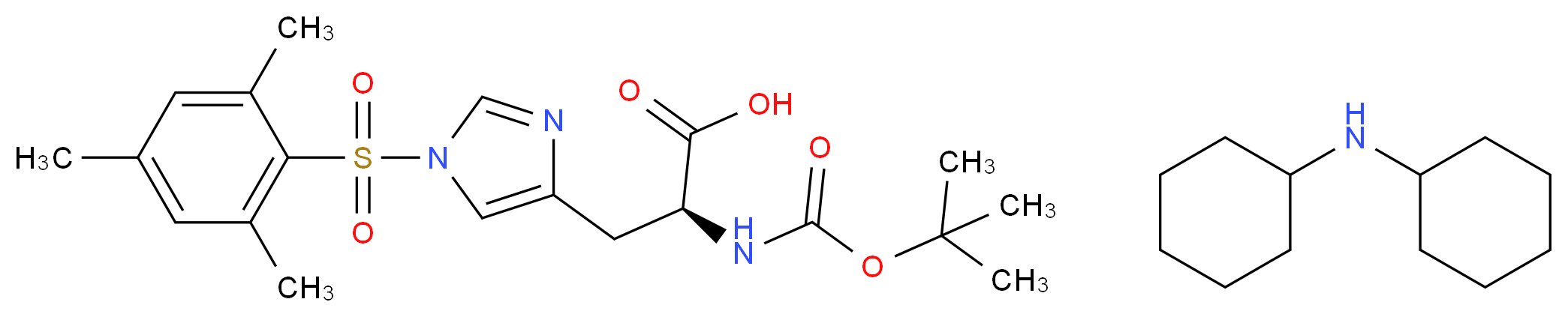 Boc-His(Mts)-OH (dicyclohexylammonium) salt_Molecular_structure_CAS_105931-56-4)