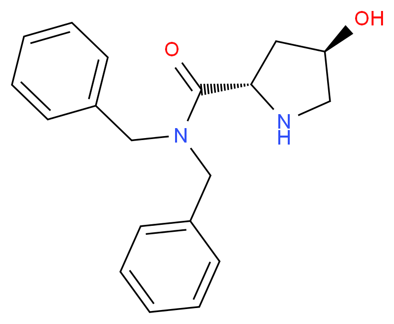 (2S,4R)-4-Hydroxypyrrolidine-2-carboxylic acid dibenzyl amide_Molecular_structure_CAS_915205-76-4)