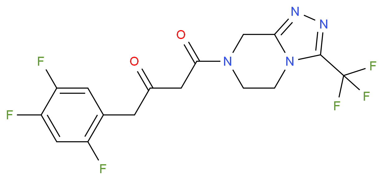 4-Oxo-4-[3-(trifluoromethyl)-5,6-dihydro-[1,2,4]triazolo[4,3-a]pyrazin-7(8H)-yl]-1-(2,4,5-trifluorophenyl)butan-2-one_Molecular_structure_CAS_764667-65-4)