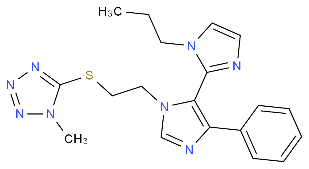 3'-{2-[(1-methyl-1H-tetrazol-5-yl)thio]ethyl}-5'-phenyl-1-propyl-1H,3'H-2,4'-biimidazole_Molecular_structure_CAS_)