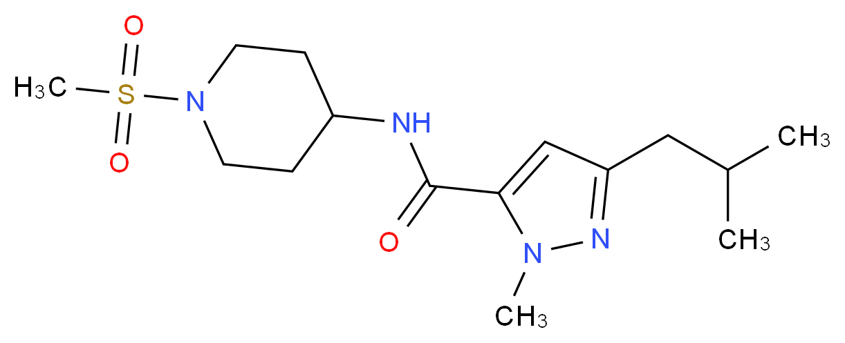 3-isobutyl-1-methyl-N-[1-(methylsulfonyl)piperidin-4-yl]-1H-pyrazole-5-carboxamide_Molecular_structure_CAS_)