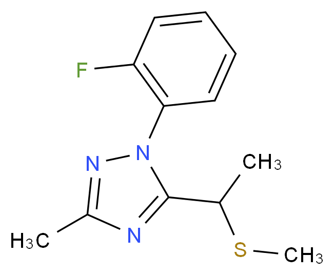1-(2-fluorophenyl)-3-methyl-5-[1-(methylthio)ethyl]-1H-1,2,4-triazole_Molecular_structure_CAS_)
