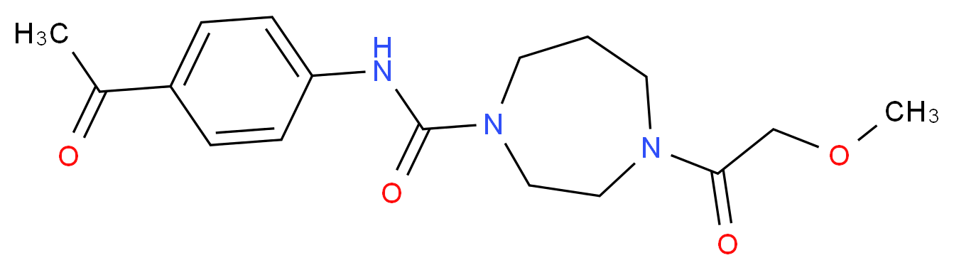 N-(4-acetylphenyl)-4-(methoxyacetyl)-1,4-diazepane-1-carboxamide_Molecular_structure_CAS_)