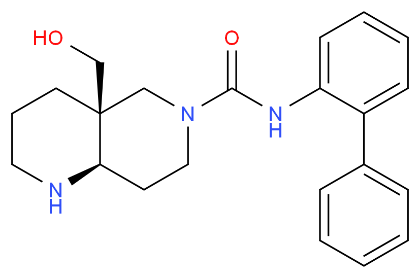(4aS*,8aR*)-N-2-biphenylyl-4a-(hydroxymethyl)octahydro-1,6-naphthyridine-6(2H)-carboxamide_Molecular_structure_CAS_)