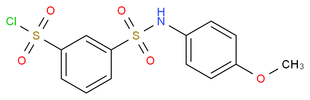 3-{[(4-methoxyphenyl)amino]sulfonyl}benzenesulfonyl chloride_Molecular_structure_CAS_)