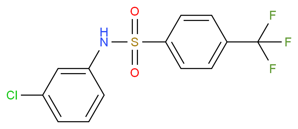 N-(3-Chlorophenyl)-4-(trifluoromethyl)benzenesulfonamide_Molecular_structure_CAS_)