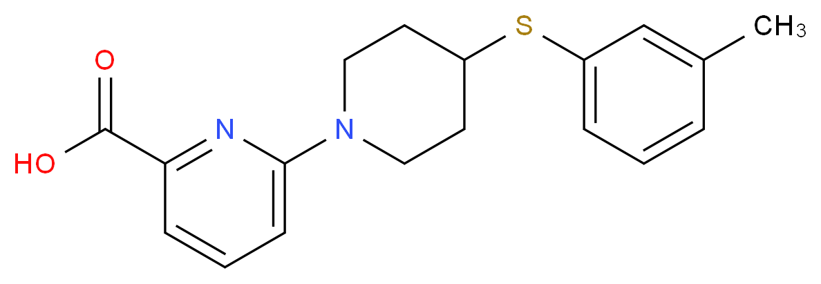 6-{4-[(3-methylphenyl)thio]-1-piperidinyl}-2-pyridinecarboxylic acid_Molecular_structure_CAS_)