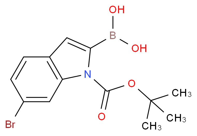 (6-Bromo-1-(tert-butoxycarbonyl)-1H-indol-2-yl)boronic acid_Molecular_structure_CAS_1217500-59-8)