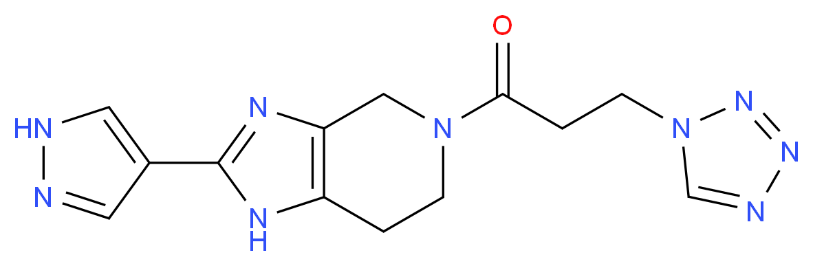 2-(1H-pyrazol-4-yl)-5-[3-(1H-tetrazol-1-yl)propanoyl]-4,5,6,7-tetrahydro-1H-imidazo[4,5-c]pyridine_Molecular_structure_CAS_)