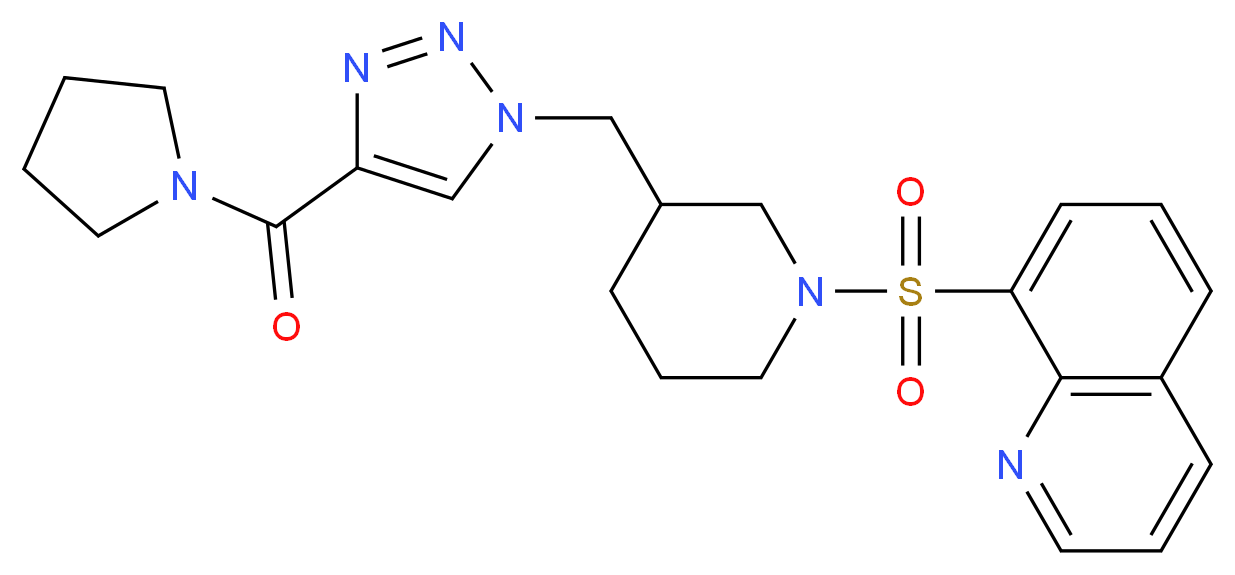 8-[(3-{[4-(1-pyrrolidinylcarbonyl)-1H-1,2,3-triazol-1-yl]methyl}-1-piperidinyl)sulfonyl]quinoline_Molecular_structure_CAS_)