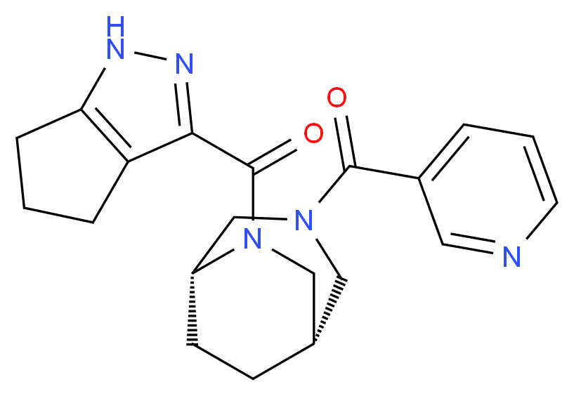 (1S*,5R*)-3-(3-pyridinylcarbonyl)-6-(1,4,5,6-tetrahydrocyclopenta[c]pyrazol-3-ylcarbonyl)-3,6-diazabicyclo[3.2.2]nonane_Molecular_structure_CAS_)