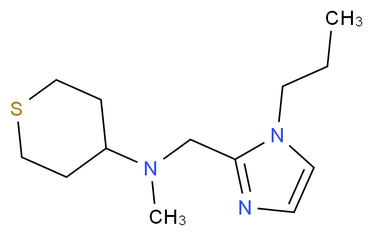 N-methyl-N-[(1-propyl-1H-imidazol-2-yl)methyl]tetrahydro-2H-thiopyran-4-amine_Molecular_structure_CAS_)