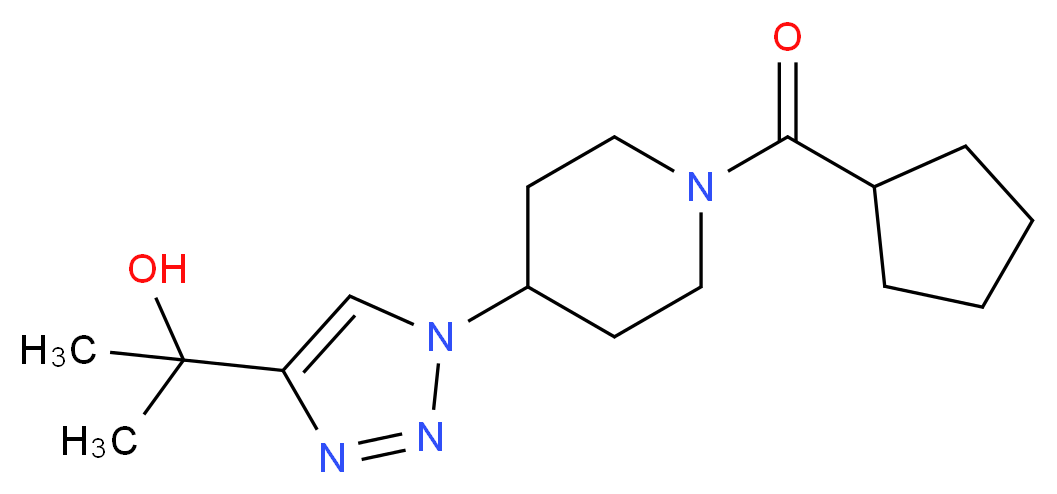 2-{1-[1-(cyclopentylcarbonyl)piperidin-4-yl]-1H-1,2,3-triazol-4-yl}propan-2-ol_Molecular_structure_CAS_)