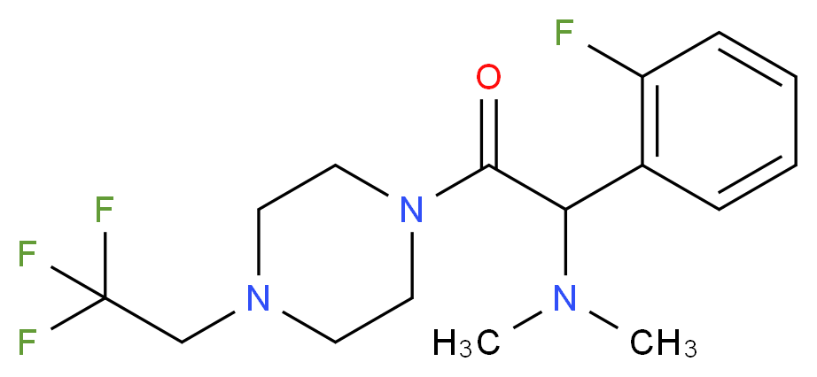 1-(2-fluorophenyl)-N,N-dimethyl-2-oxo-2-[4-(2,2,2-trifluoroethyl)-1-piperazinyl]ethanamine_Molecular_structure_CAS_)
