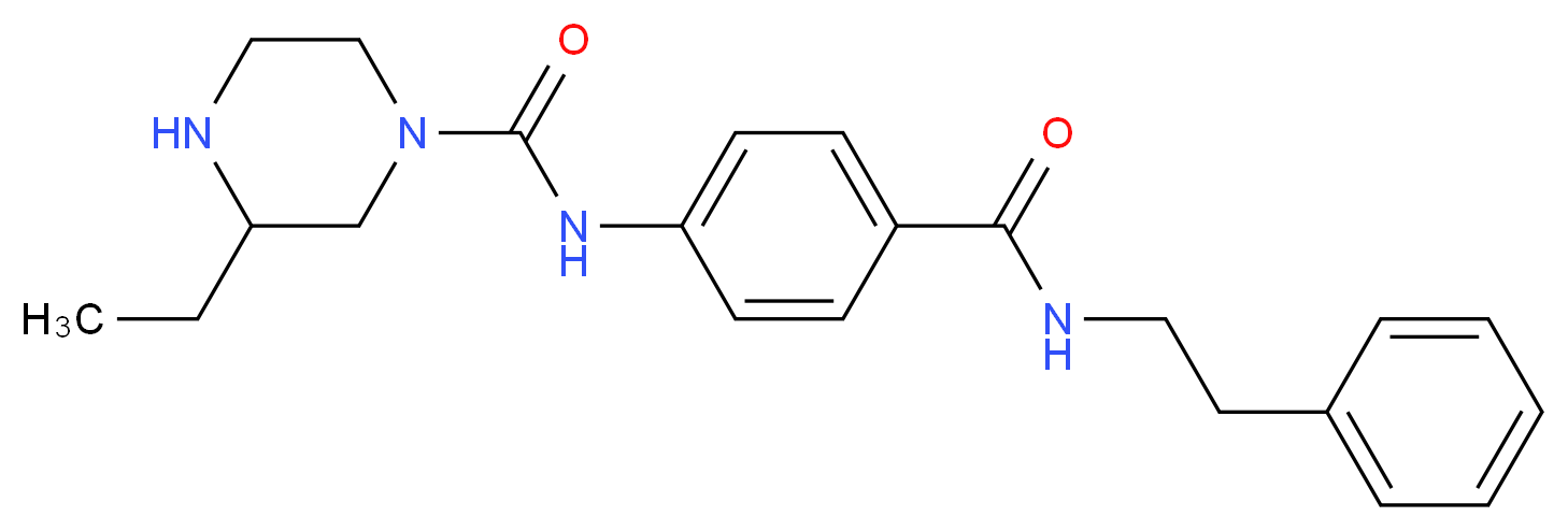 3-ethyl-N-(4-{[(2-phenylethyl)amino]carbonyl}phenyl)piperazine-1-carboxamide_Molecular_structure_CAS_)
