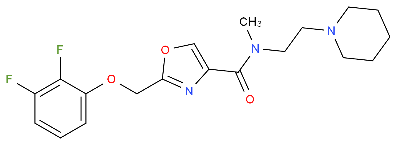 2-[(2,3-difluorophenoxy)methyl]-N-methyl-N-[2-(1-piperidinyl)ethyl]-1,3-oxazole-4-carboxamide_Molecular_structure_CAS_)