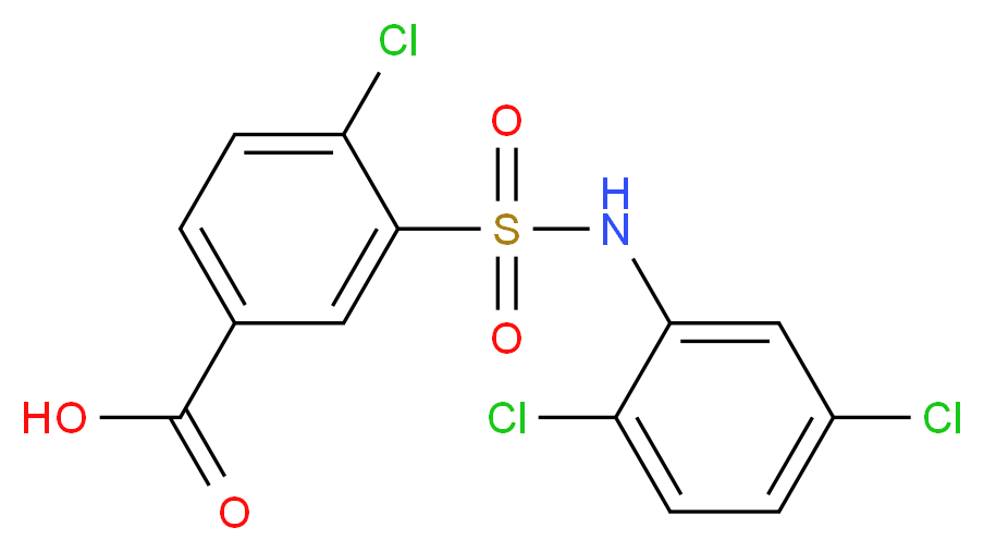 4-Chloro-3-(2,5-dichloro-phenylsulfamoyl)-benzoic acid_Molecular_structure_CAS_)