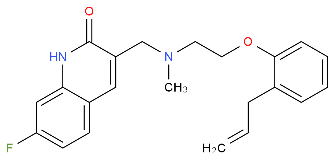 3-{[[2-(2-allylphenoxy)ethyl](methyl)amino]methyl}-7-fluoroquinolin-2(1H)-one_Molecular_structure_CAS_)