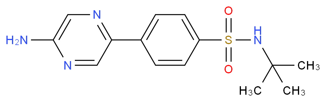 4-(5-aminopyrazin-2-yl)-N-(tert-butyl)benzenesulfonamide_Molecular_structure_CAS_)