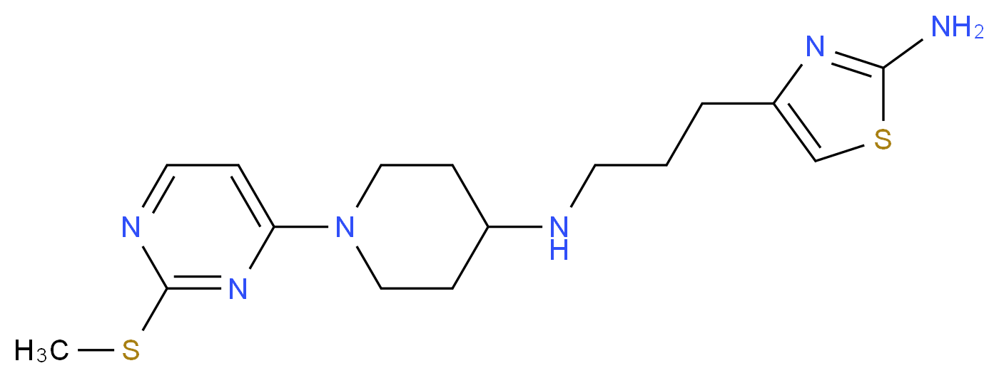 N-[3-(2-amino-1,3-thiazol-4-yl)propyl]-1-[2-(methylthio)pyrimidin-4-yl]piperidin-4-amine_Molecular_structure_CAS_)
