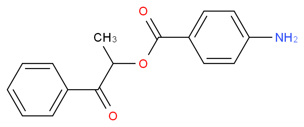 1-Methyl-2-oxo-2-phenylethyl 4-aminobenzoate_Molecular_structure_CAS_)