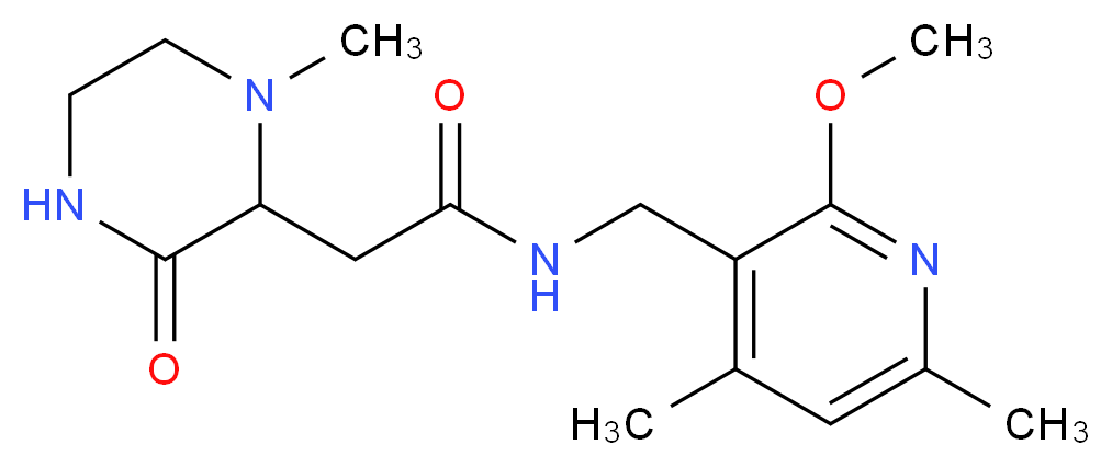 N-[(2-methoxy-4,6-dimethyl-3-pyridinyl)methyl]-2-(1-methyl-3-oxo-2-piperazinyl)acetamide_Molecular_structure_CAS_)