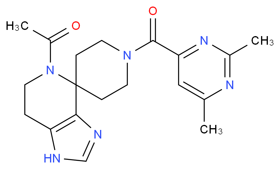 5-acetyl-1'-[(2,6-dimethylpyrimidin-4-yl)carbonyl]-1,5,6,7-tetrahydrospiro[imidazo[4,5-c]pyridine-4,4'-piperidine]_Molecular_structure_CAS_)