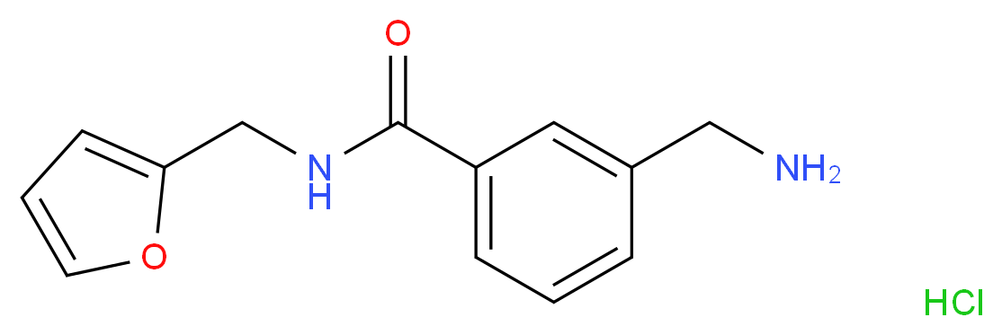 3-(aminomethyl)-N-(furan-2-ylmethyl)benzamide hydrochloride_Molecular_structure_CAS_)