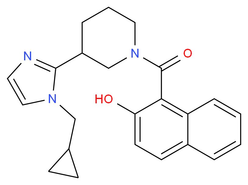 1-({3-[1-(cyclopropylmethyl)-1H-imidazol-2-yl]-1-piperidinyl}carbonyl)-2-naphthol_Molecular_structure_CAS_)