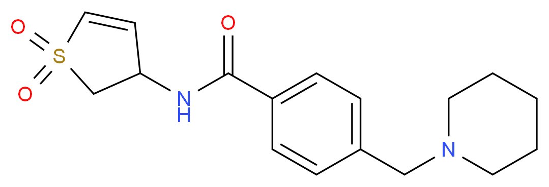 N-(1,1-dioxido-2,3-dihydro-3-thienyl)-4-(1-piperidinylmethyl)benzamide_Molecular_structure_CAS_)