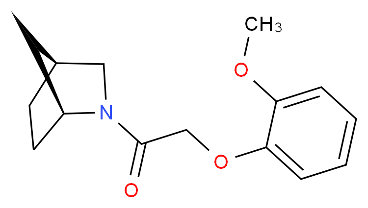 (1S*,4S*)-2-[(2-methoxyphenoxy)acetyl]-2-azabicyclo[2.2.1]heptane_Molecular_structure_CAS_)