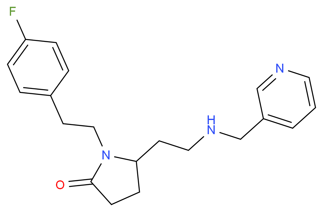 1-[2-(4-fluorophenyl)ethyl]-5-{2-[(3-pyridinylmethyl)amino]ethyl}-2-pyrrolidinone_Molecular_structure_CAS_)