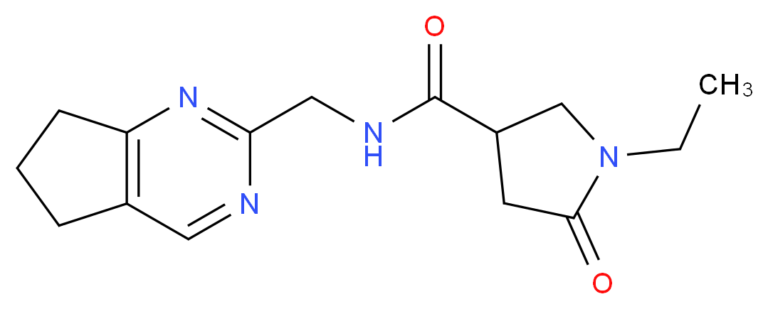N-(6,7-dihydro-5H-cyclopenta[d]pyrimidin-2-ylmethyl)-1-ethyl-5-oxo-3-pyrrolidinecarboxamide_Molecular_structure_CAS_)