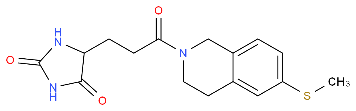 5-{3-[6-(methylthio)-3,4-dihydro-2(1H)-isoquinolinyl]-3-oxopropyl}-2,4-imidazolidinedione_Molecular_structure_CAS_)